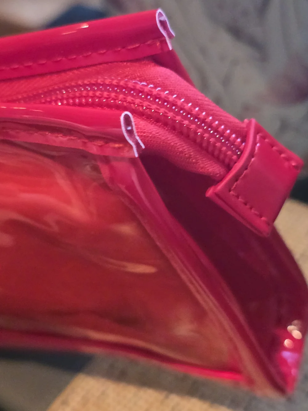 Smashbox Clear Red Cosmetics Travel Pouch New